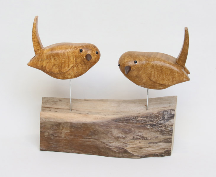 Inquisitive Wrens. W 23cm x 19 cm.
